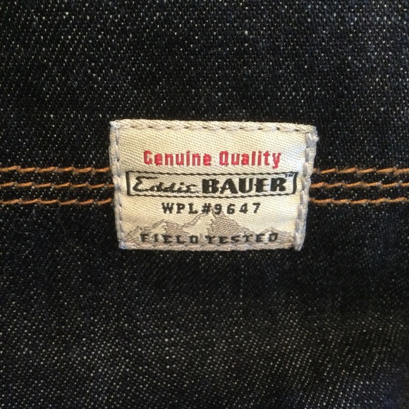 Eddie Bauer Flannel Lined Dark Wash Denim Jeans Mens. Size: 38/32 - Picture 5 of 16